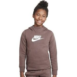 Nike Girls NSW Pullover Hoodie Plum Eclipse White BV2717-291‎ L NWT